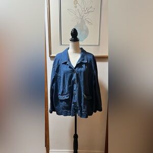Vintage Jane skley Jean jacket long sleeve size 3XL